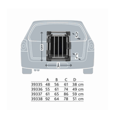 Transporter aluminiowy L do samochodu – 92 × 64 × 78 cm