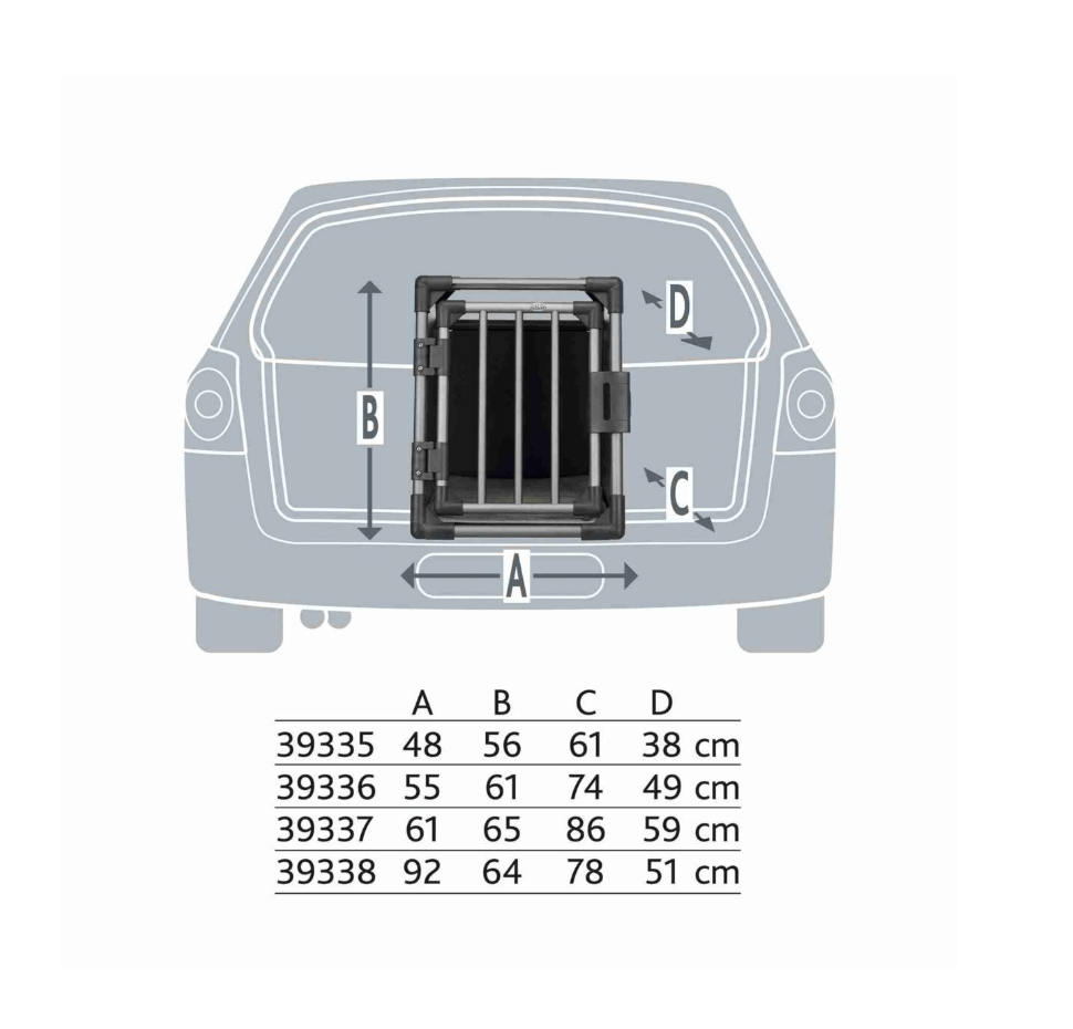 Transporter aluminiowy L do samochodu – 92 × 64 × 78 cm
