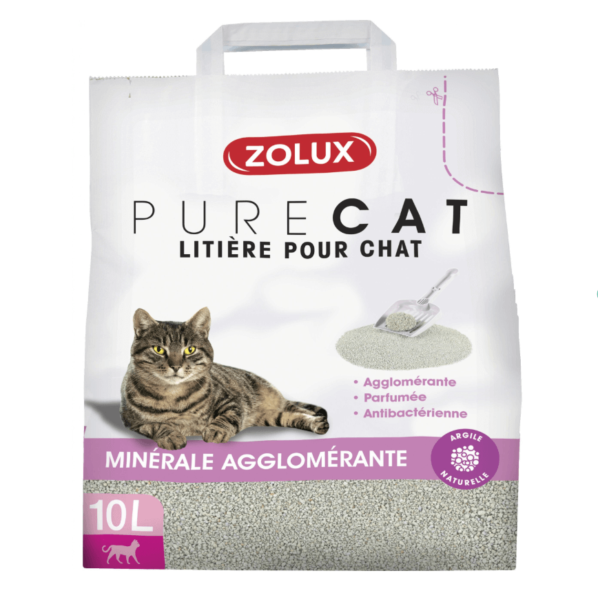 ZOLUX Żwirek zapachowy antybakteryjny PURECAT 10L
