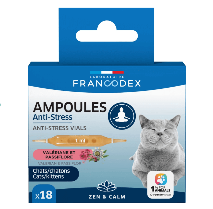 Francodex Antystresowe ampułki dla kotów x18