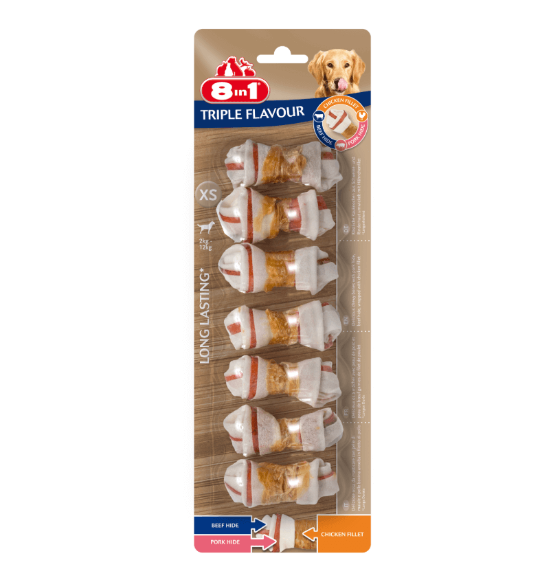 8in1 Triple Flavour – Kości do żucia XS 7 szt.