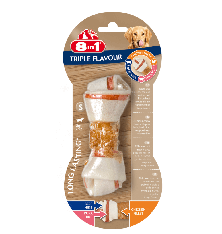 8in1 Triple Flavour – Kość do żucia S, 1 szt.