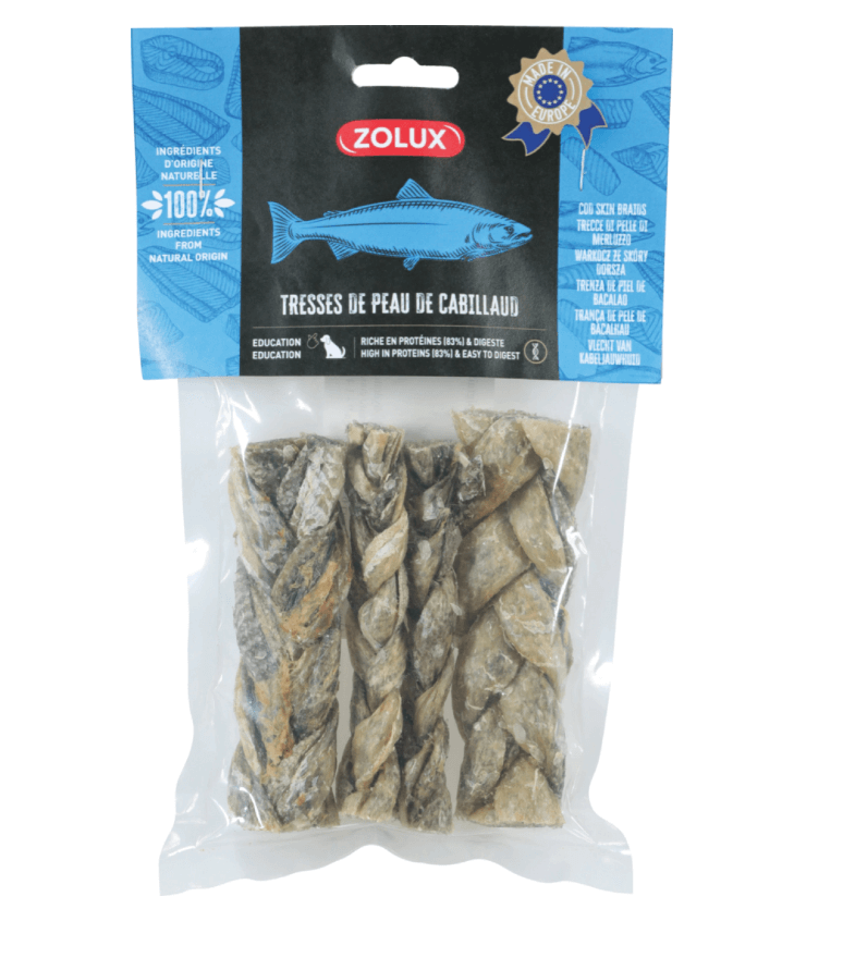 ZOLUX Warkocz ze skóry dorsza 70 g – naturalny przysmak