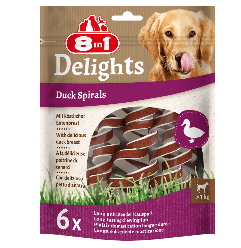 8in1 Spiralki Delights z kaczką – przysmak dla psa