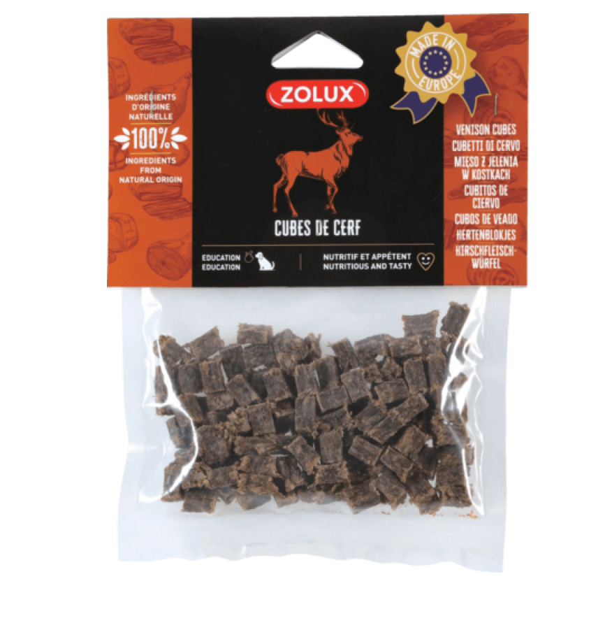 ZOLUX Kostki z jelenia 100 g – Naturalny przysmak dla psa
