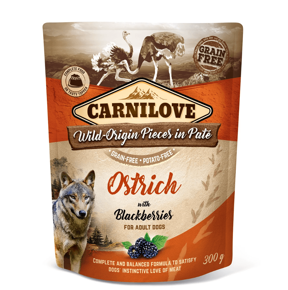 Carnilove Ostrich & Blackberries 300g – karma mokra dla psa