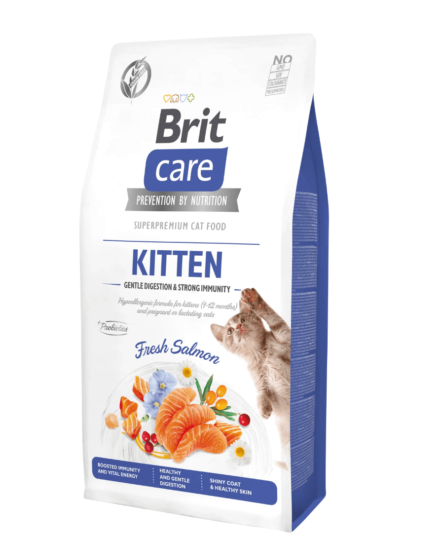 Brit Care Cat Kitten – łosoś, zdrowe trawienie i odporność