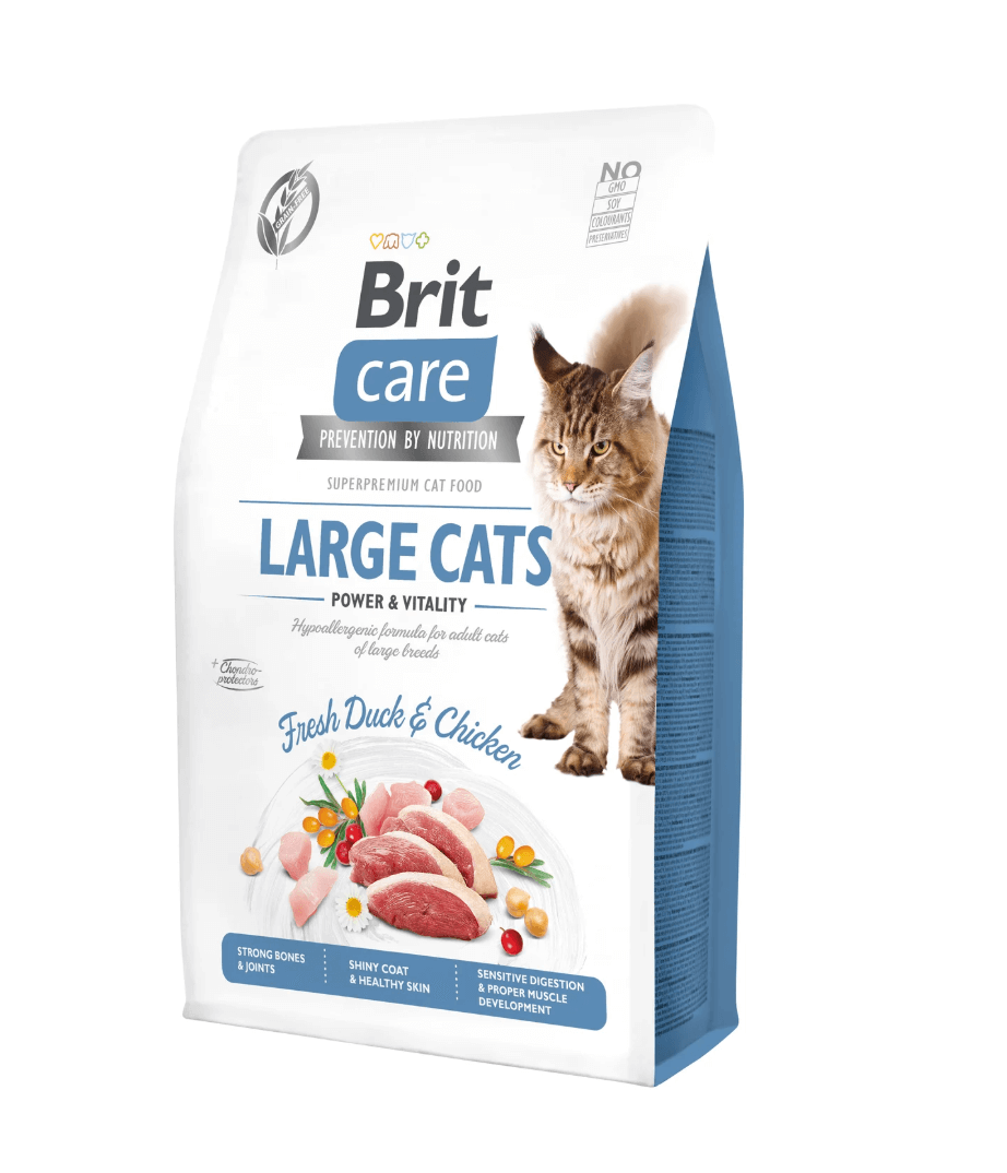 Brit Care Cat Large Cats – kaczka i kurczak, siła dużych ras