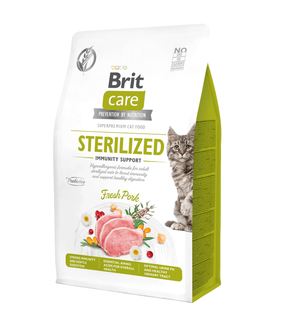 Brit Care Cat Sterilized – wieprzowina, odporność i zdrowy układ moczowy