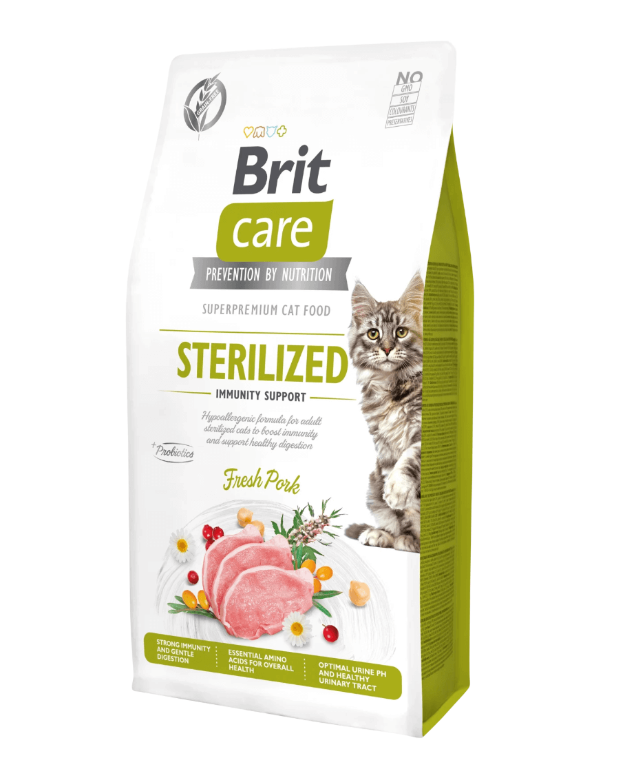 Brit Care Cat Sterilized – wieprzowina, odporność i zdrowy układ moczowy