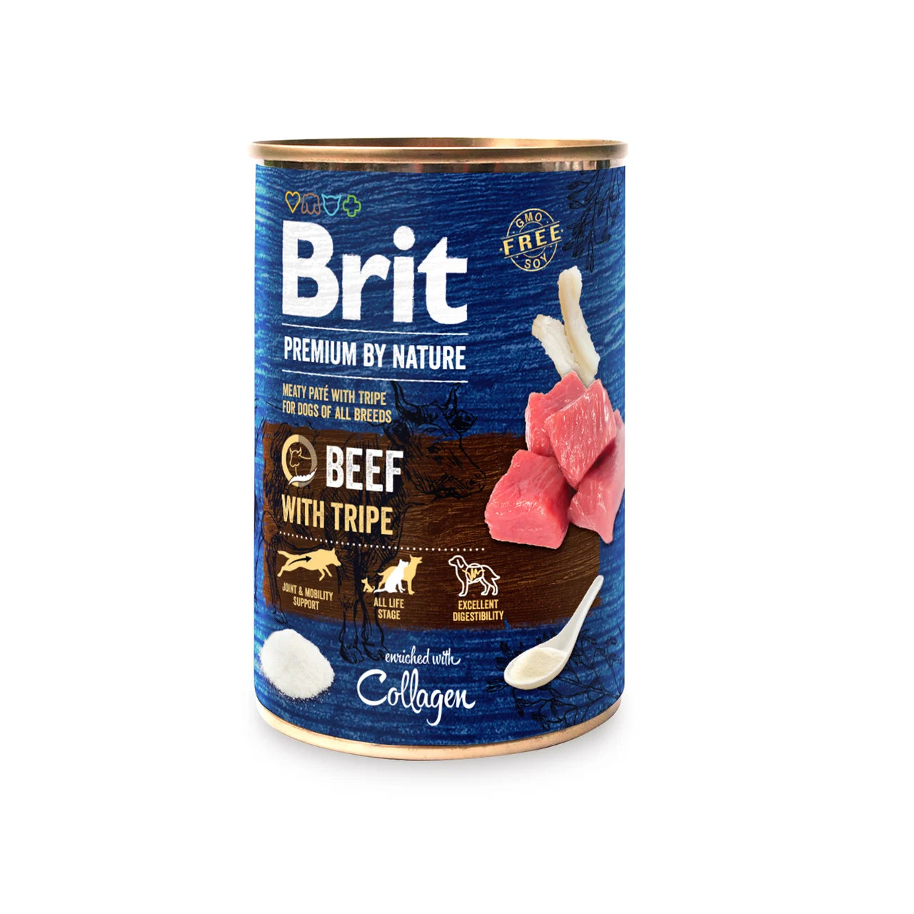 Brit Beef with Tripe – mokra karma z wołowiną i flakami 400g