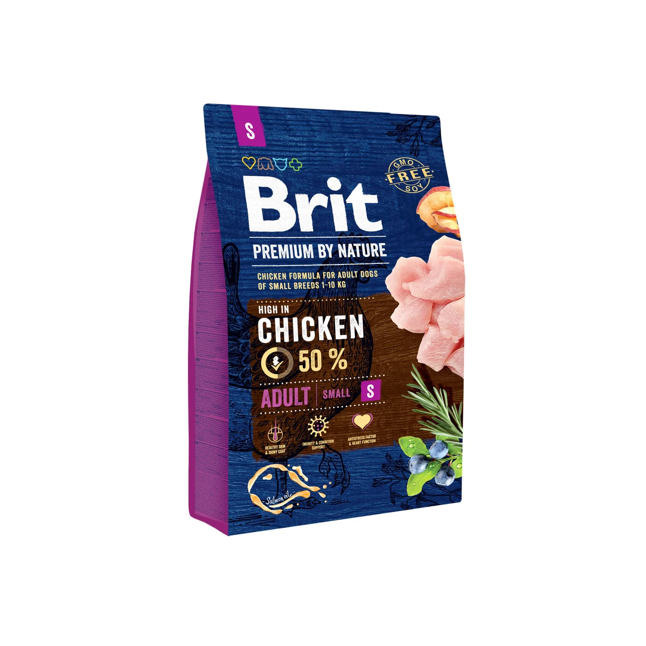 Brit Premium Adult S – kurczak dla psów małych ras