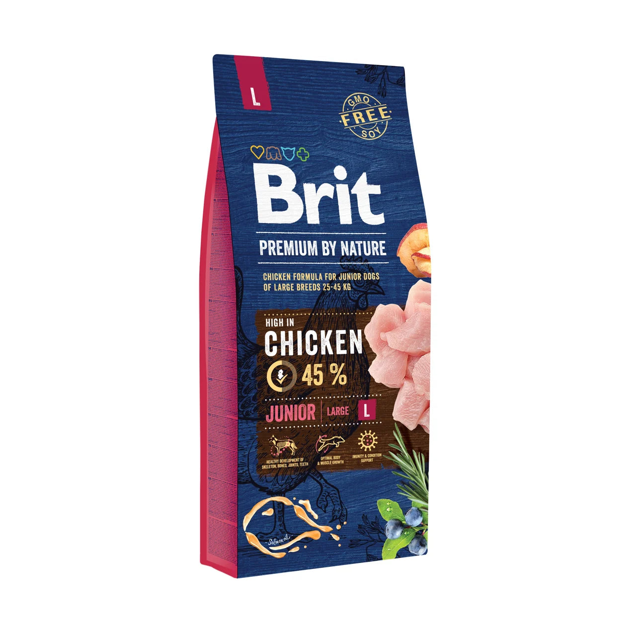 Brit Premium Junior L – kurczak dla dużych szczeniąt, zdrowy rozwój i odporność