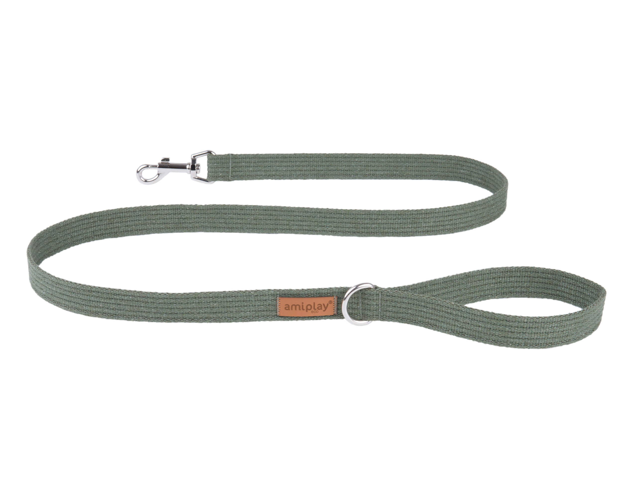 Smycz Cotton Khaki – 140 cm, rozmiary S–XL dla psa