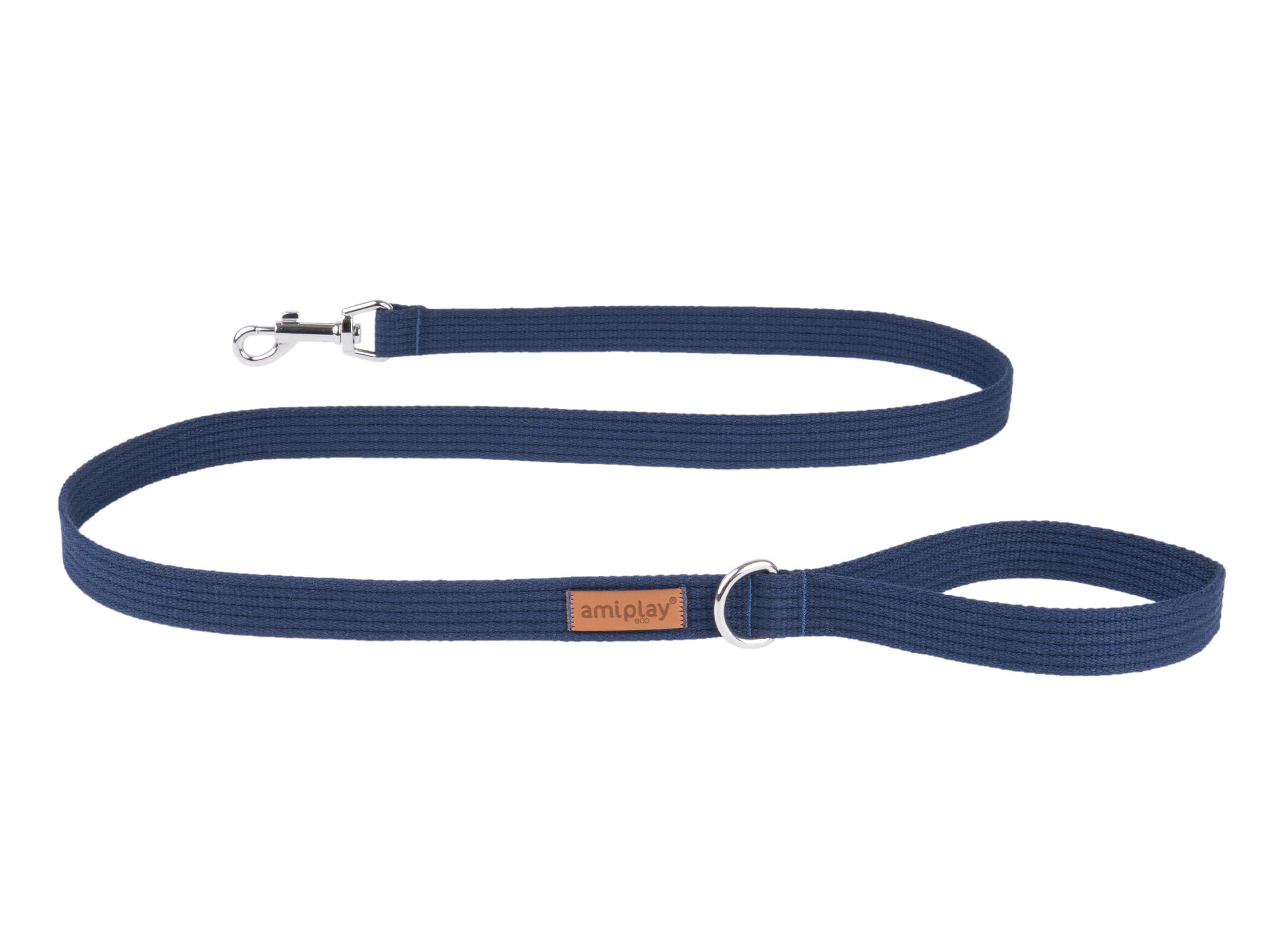 Smycz Cotton Granatowy – 140 cm, rozmiary S–XL dla psa