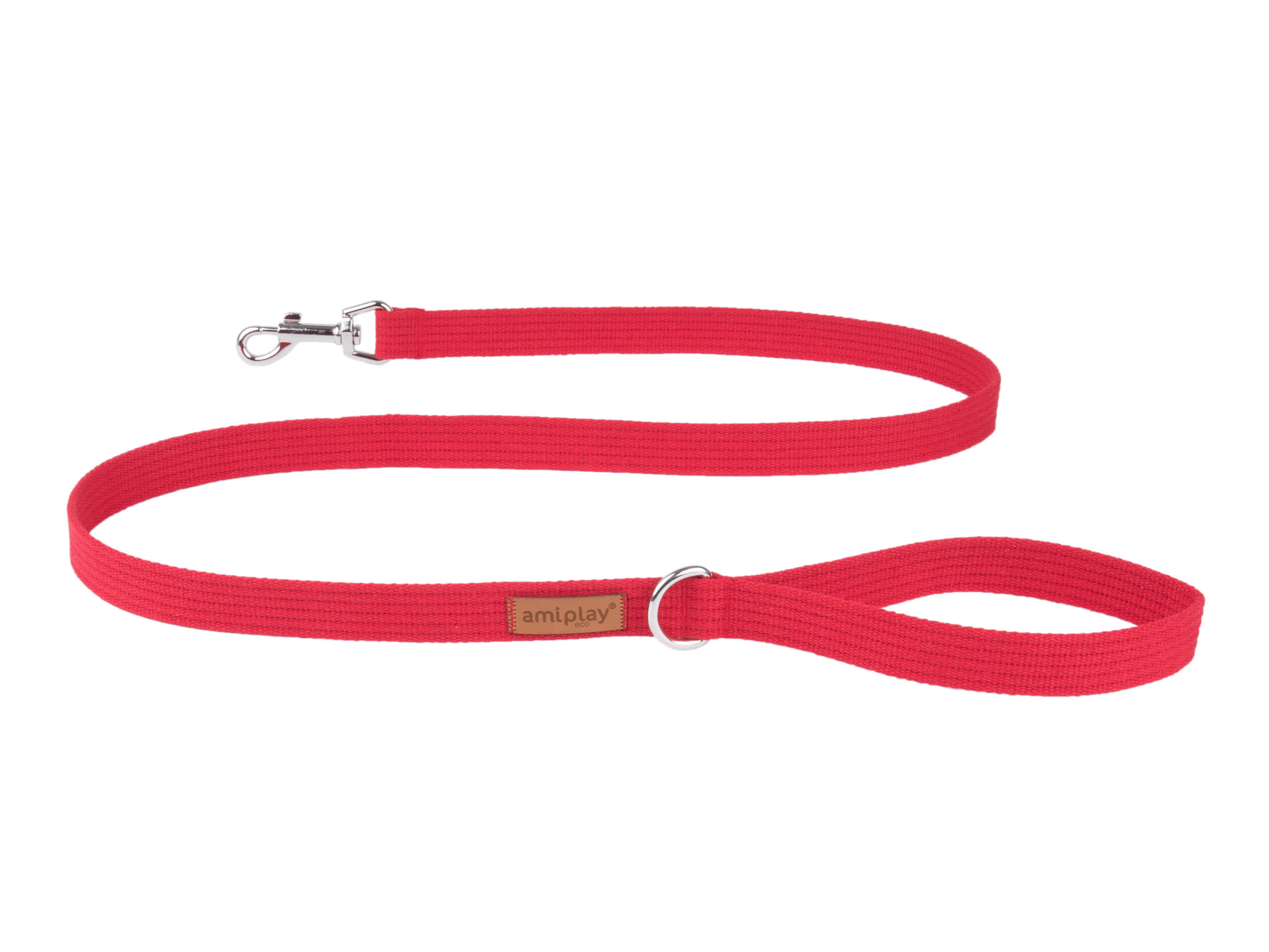 Smycz Cotton Czerwony – 140 cm, rozmiary S–XL dla psa