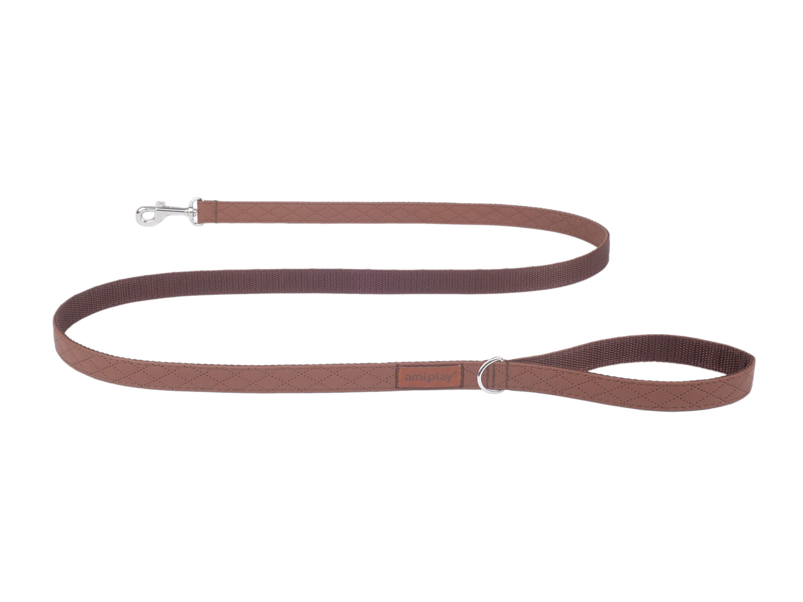 Smycz New York Brązowy – 140 cm, rozmiary S–XL dla psa