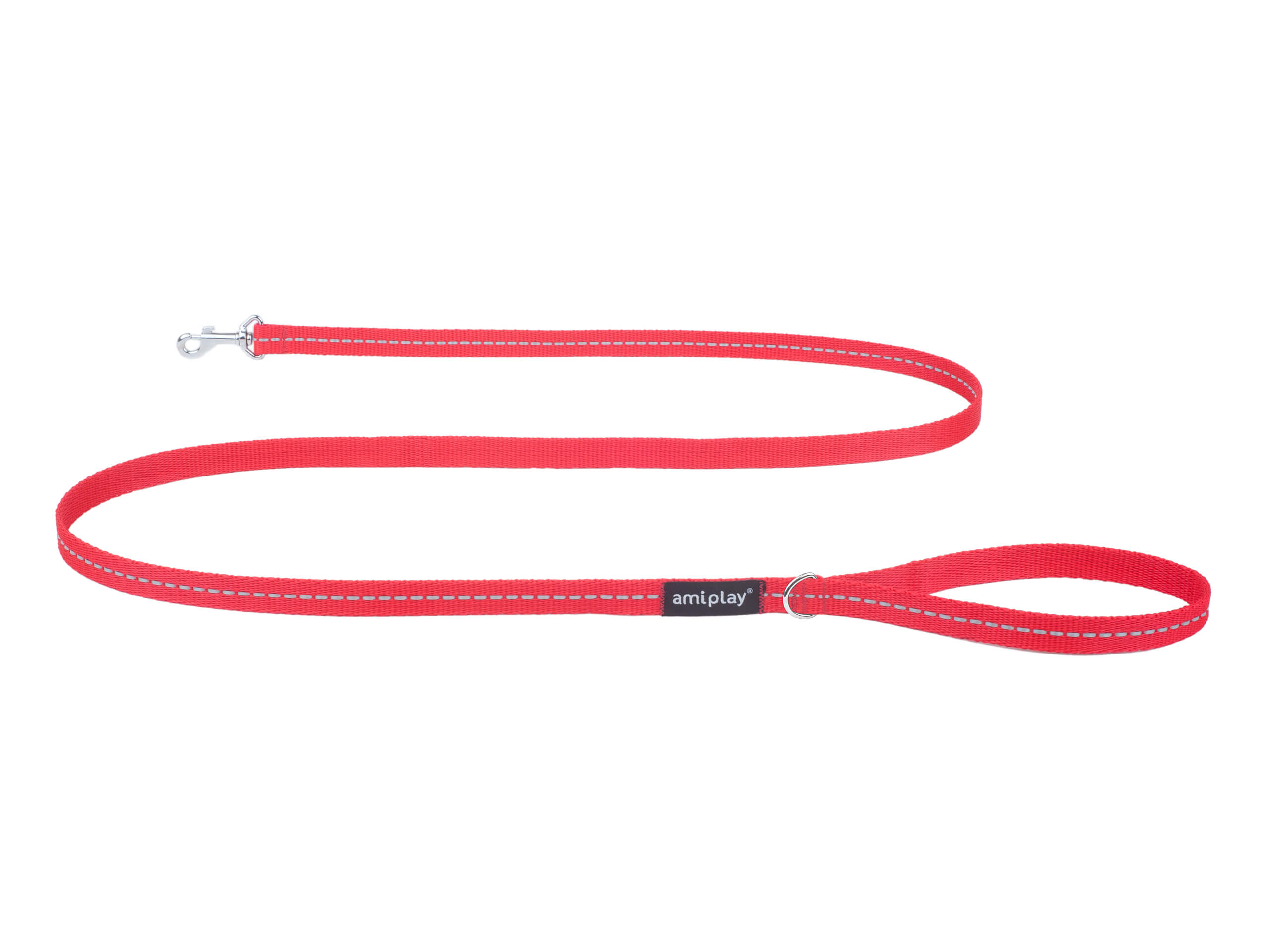 Smycz Reflective Czerwony – 150 cm, rozmiary S–XL dla psa