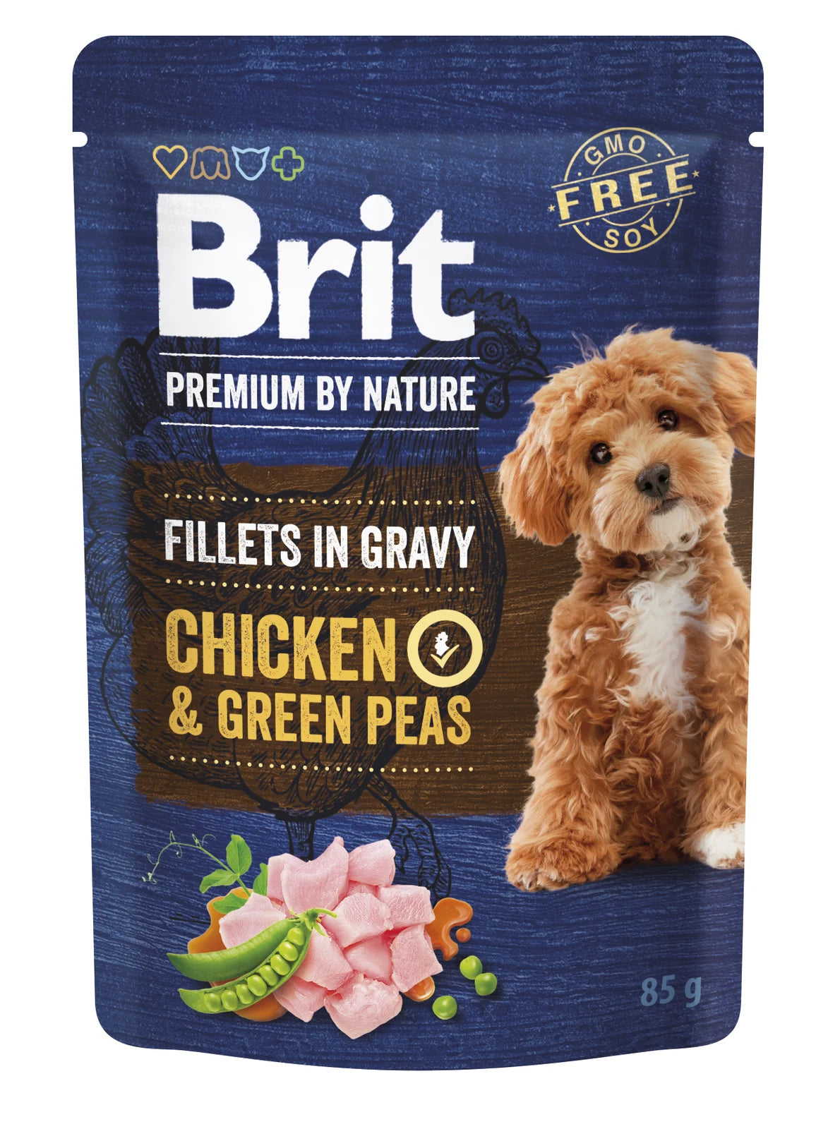 Brit Dog Fillets Chicken & Peas 85g – filetki w sosie