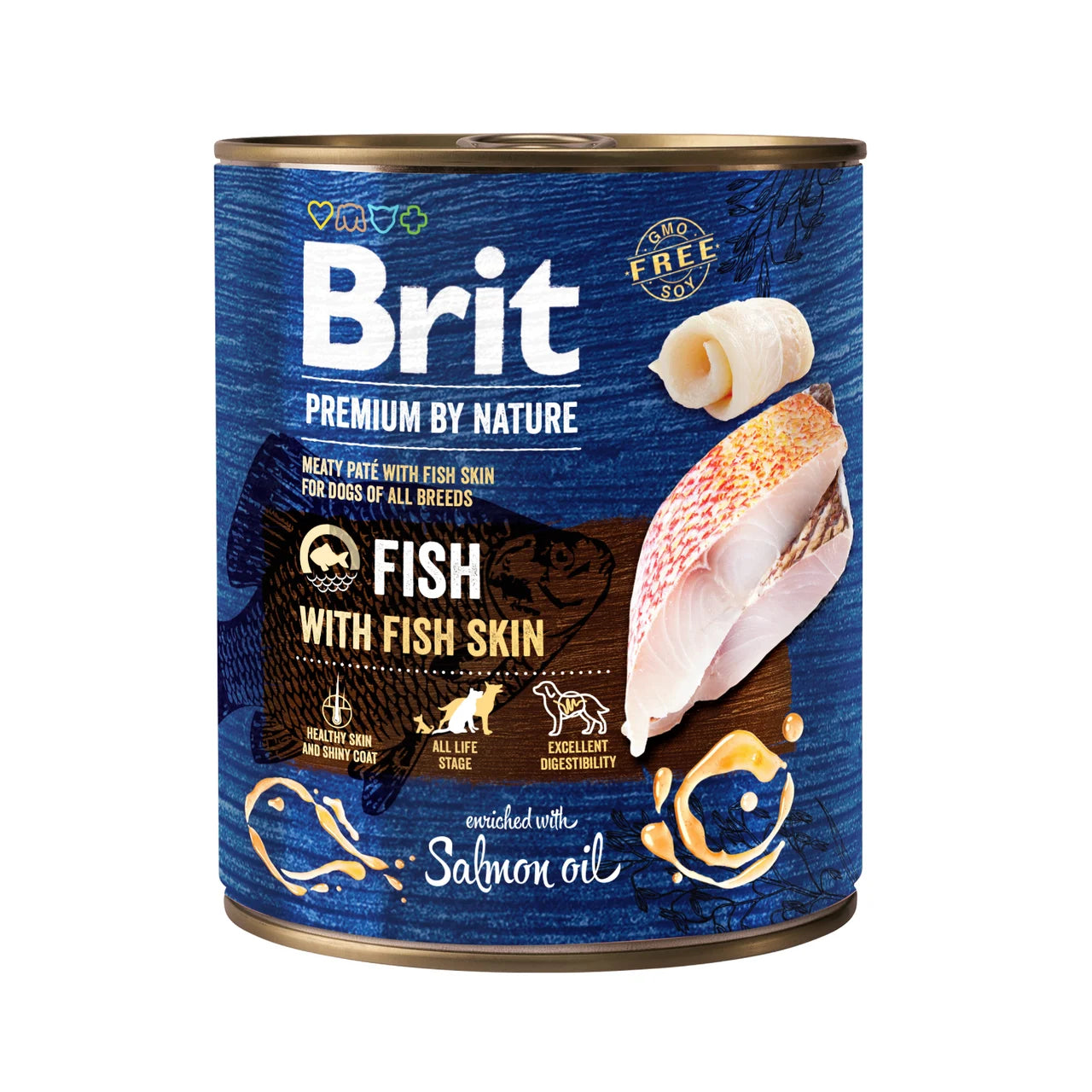 Brit Fish with Skin – pasztet rybny dla dorosłych psów 800g