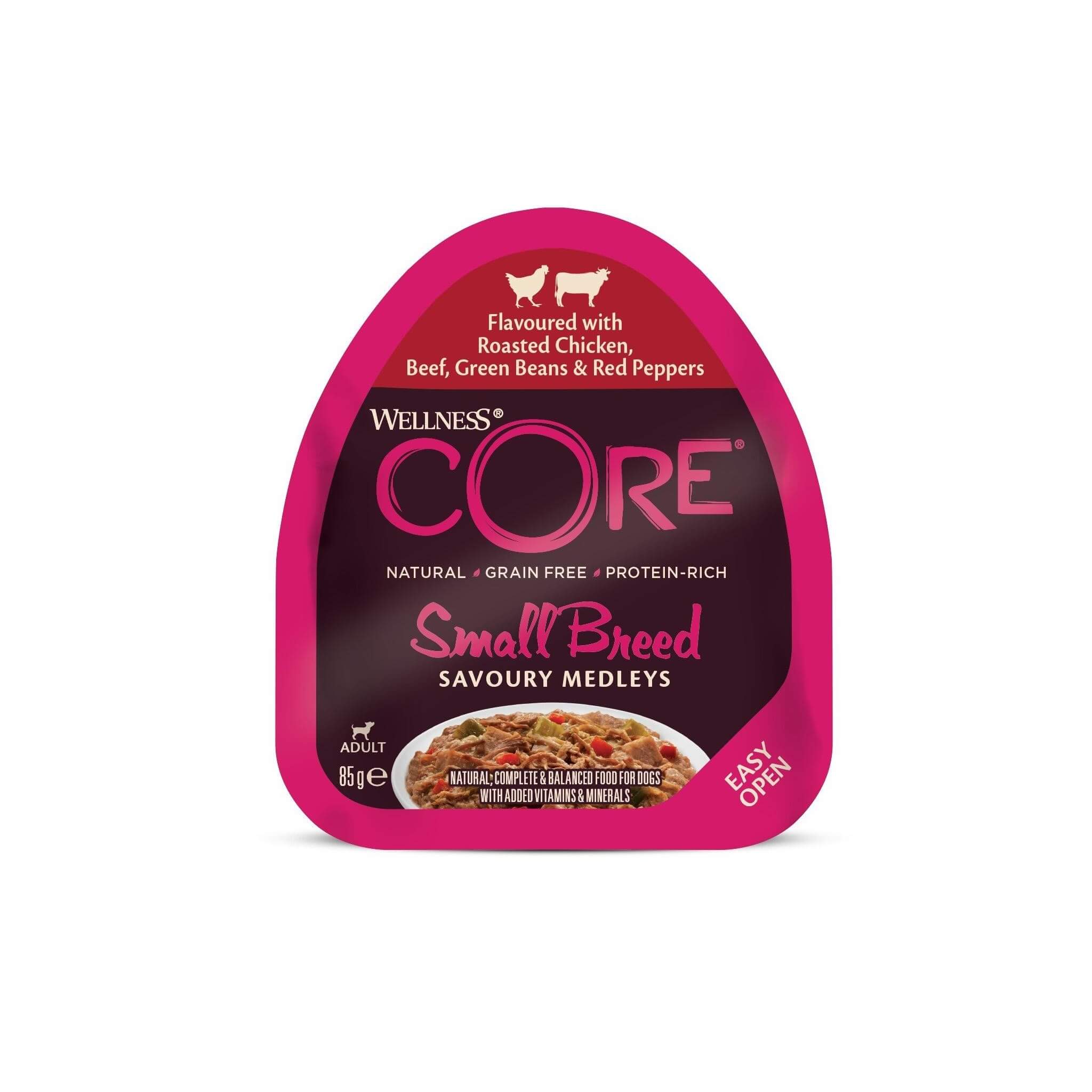 Wellness Core Kurczak i Wołowina 85g – Małe Rasy