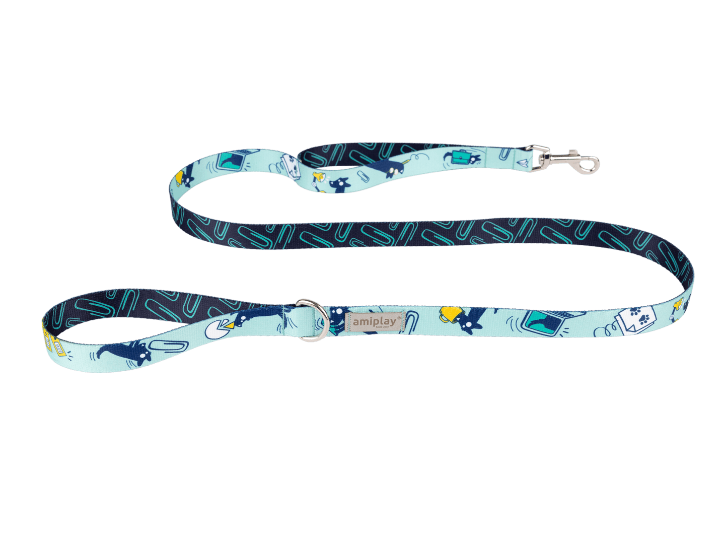 Smycz Amik OfficeDog dla psa – 150 cm, rozmiary S–XL