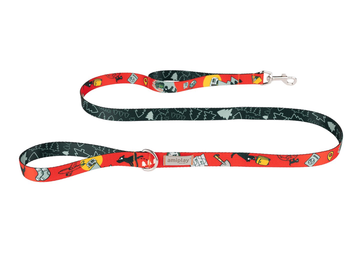 Smycz Amik TravelDog dla psa – 150 cm, rozmiary S–XL