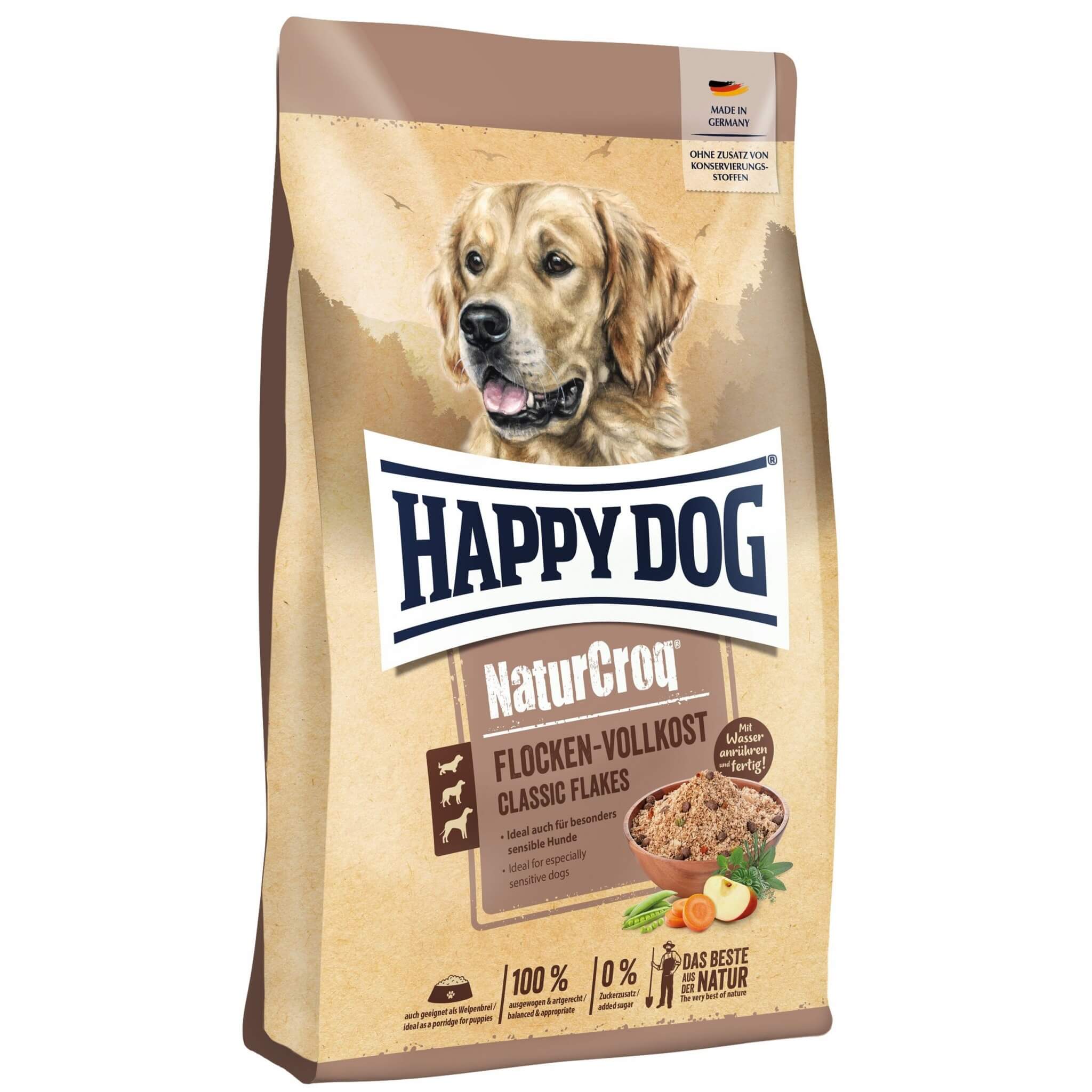 Happy Dog Flocken Vollkost – płatki dla psów i szczeniąt 10kg