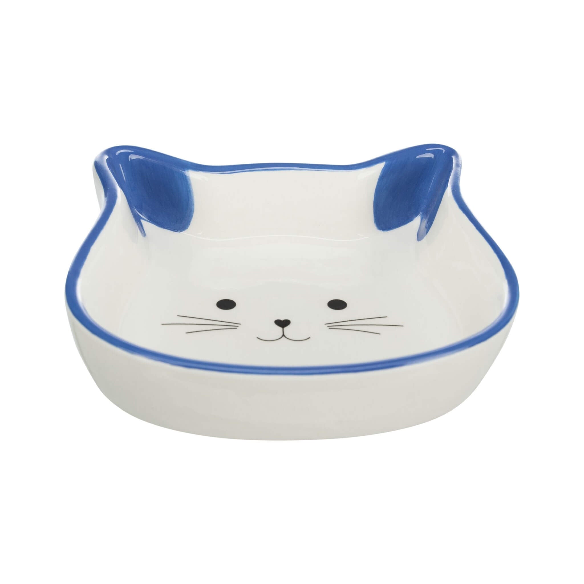 Miska ceramiczna dla kota niebieska 0.25 l 12 cm