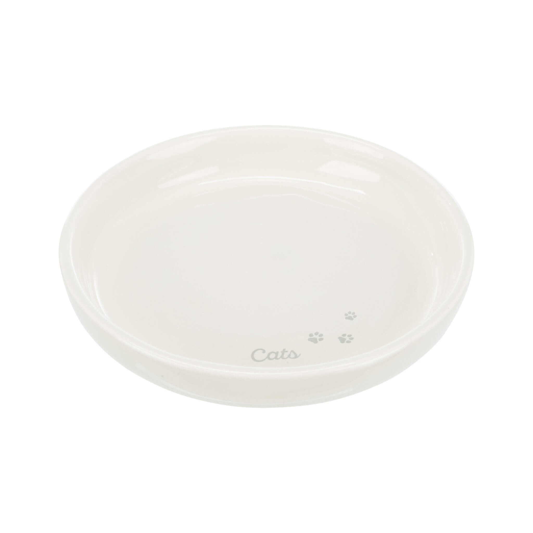 Miska ceramiczna XXL dla kota 0,35 l / Ø 18 cm – biała