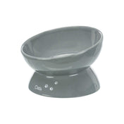 Miska ceramiczna XXL dla kota, szara, 0.35 l, ø 17 cm