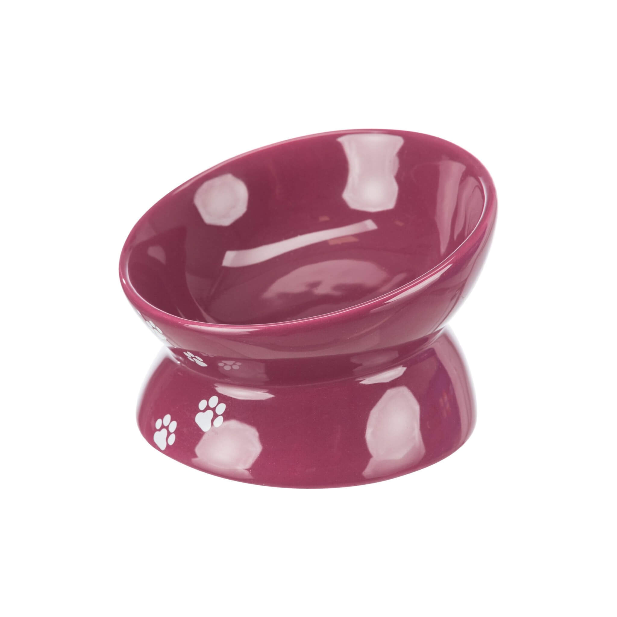 Miska ceramiczna dla kota, purpurowa, 0.15 l, ø 13 cm