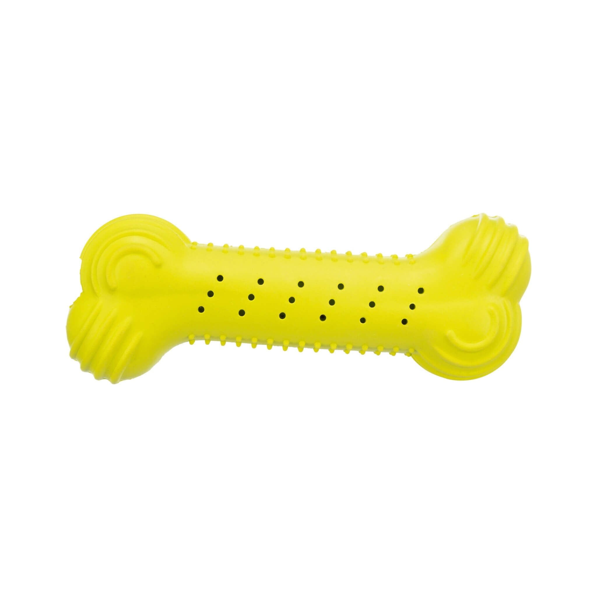 Szeleszcząca kość z kauczuku – 18 cm, limonkowa